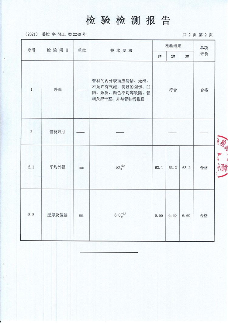 PE管材檢測報(bào)告